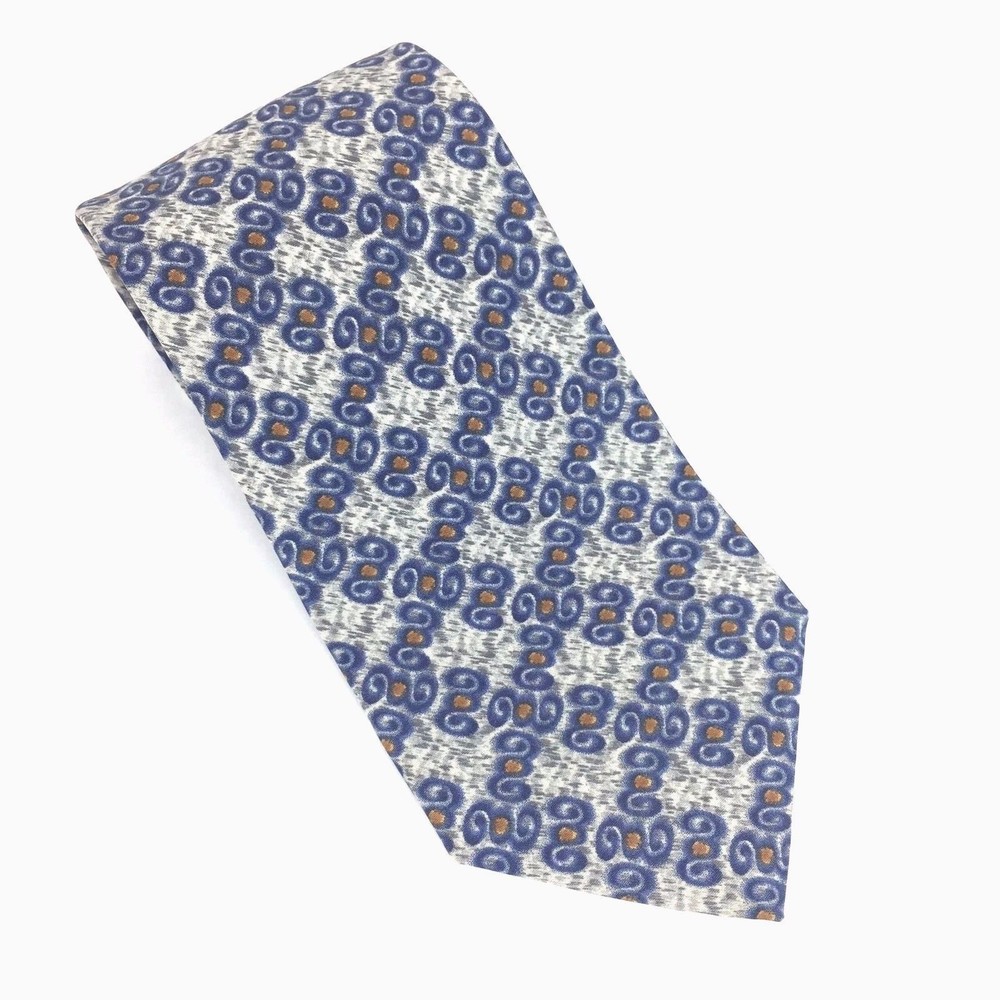 Robert Stock SANDWASHED Necktie SOFT Gray Blue 100% Silk Men's Tie Made in USA